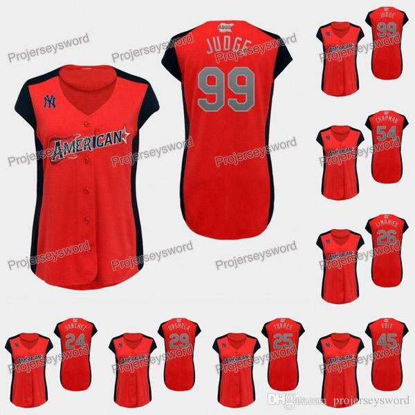 

Womens New York Aaron Judge American League Yankees Jersey Gary Sanchez Gleyber Torres DJ LeMahieu Gio Urshela Aroldis Chapman Luke Voit