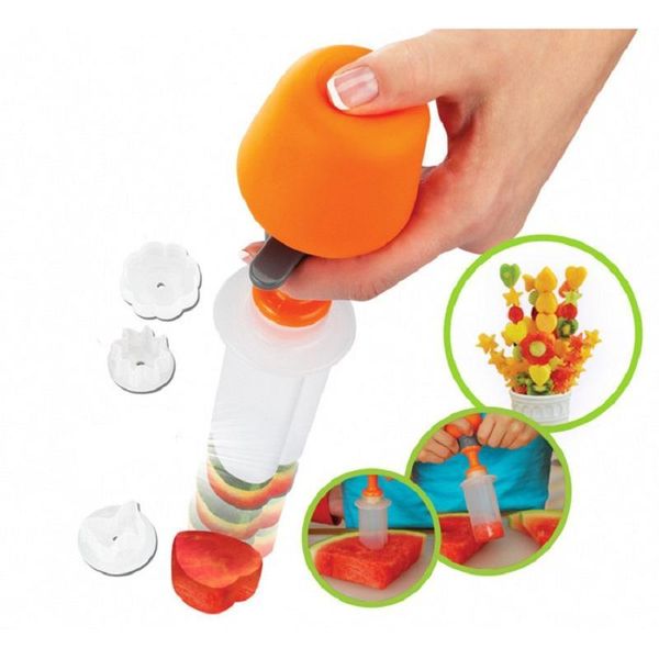 

новый дизайн пластиковых канапе сэндвич cutter овощной салат fruit pop carving maker десерт торт инструмент свадьба рождество