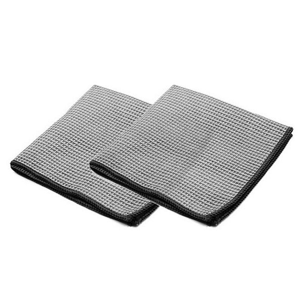 

2pc car wash towel glass cleaning water drying microfiber window clean wipe auto detailing waffle weave for kitchen bath ,dark