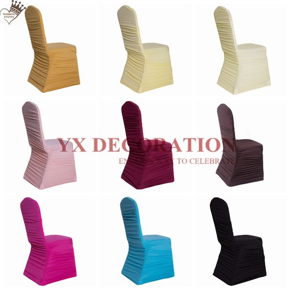 

price ruffled lycra spandex chair cover pleated stretch chair covers for wedding event banquet decoration