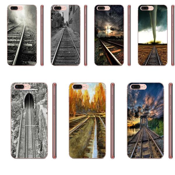 

iphone cover fundas tpu для htc desire 530 626 628 630 816 820 830 one a9 m7 m8 m9 m10 e9 u11 u12 life plus moblle dark clouds railway
