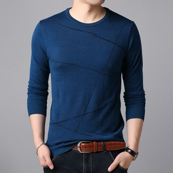 

new arrival fashion autumn winter men sweater casual computer knitted o-neck pullovers thin striped mens size  l xl 2xl 3xl 4xl, White;black