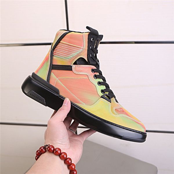 

platform fashion men's shoes luxury classic vintage wild mens casual shoes high-sneakers outdoor non-slip shoes 03, Black