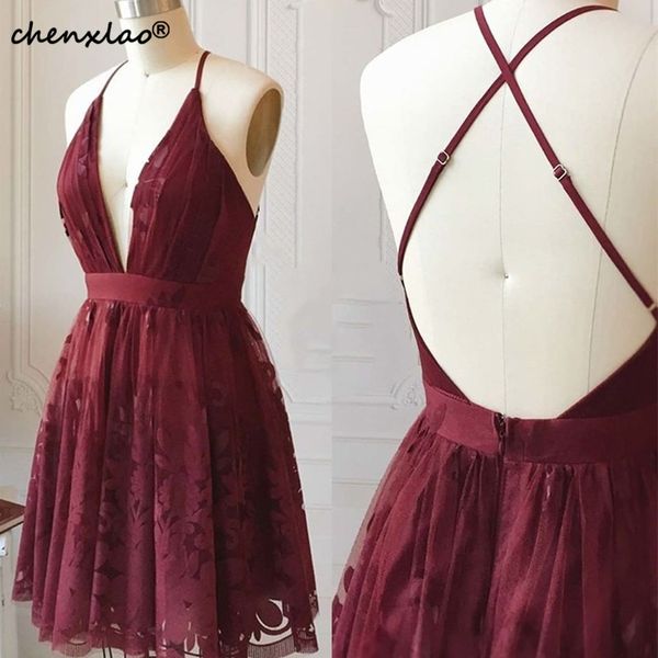 

2019 new burgundy homecoming dresses tulle a-line spaghetti strap short party gowns graduation dress, White;black