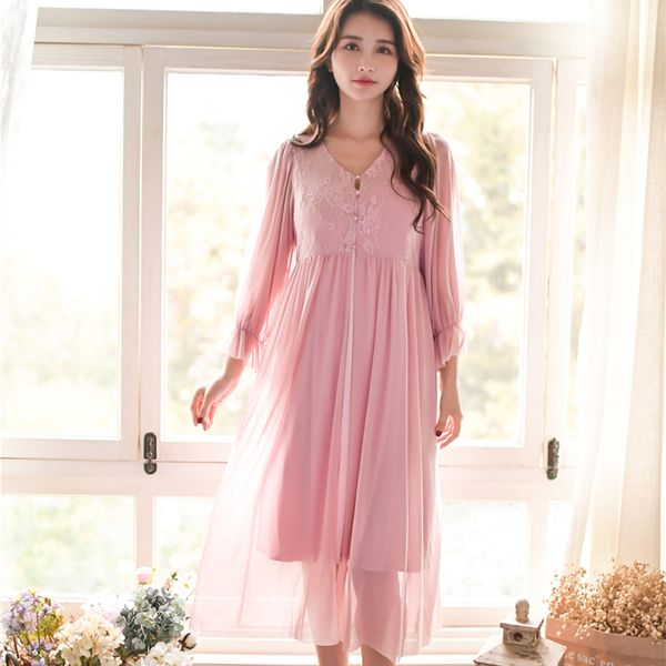 

женщины девушка халат кружева халат набор женщина принцесса винтаж набор пижамы модальные халаты лето, Black;red