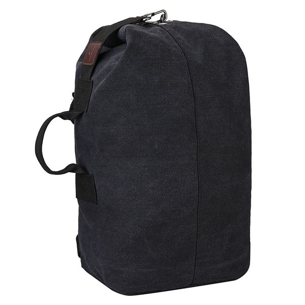 

d-605# street fashion men and women bags bucket large capacity canvas backpack