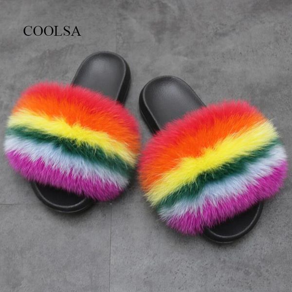 

2019 sponge leather sneakers informal fashion women seaweed beach travel beach vanilla indoor hairy landslide flat rainbow warm sandals, Black