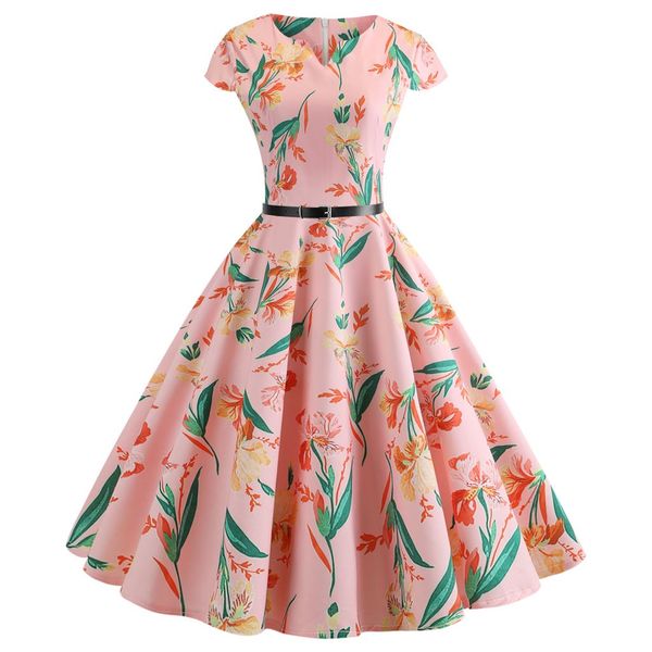 

dress women summer 2019 women print knee-length short sleeve o-neck dress simple evening party dresses vestidos#g30, Black;gray