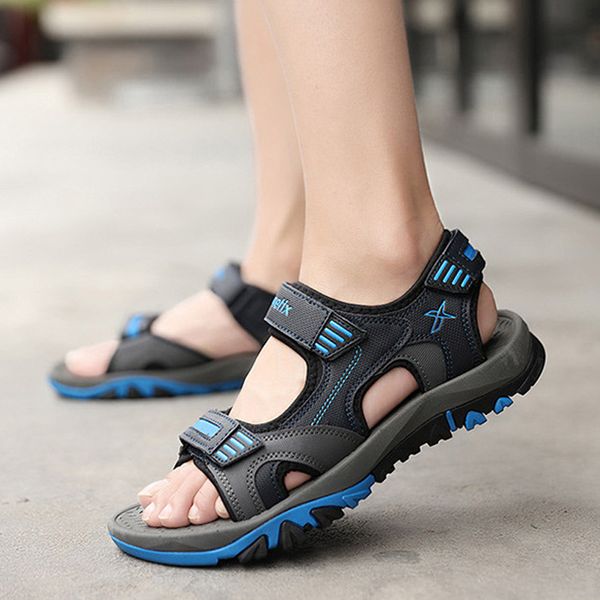 

men sandals 2020 summer shoes non-slip breathable men beach shoes flat casual sandals sandalias hombre size 38 - 45, Black