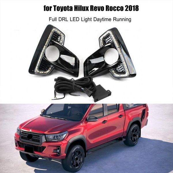 

auto-tech 1 автомобильные светодиодные дневные ходовые огни drl замена для toyota hilux revo rocoo 2018 2019