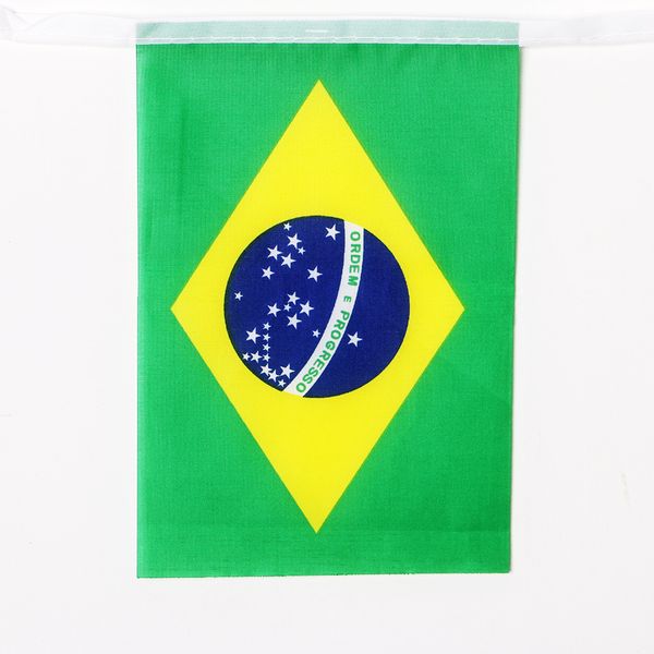 

5pcs brazil nation flag banner string flag for home bar party decoration5.5m