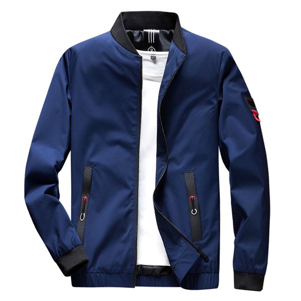 

tfetters 2019 spring autumn casual solid slim stand bomber jacket men fashion overcoat baseball jackets men's streetwear jacket, Black;brown