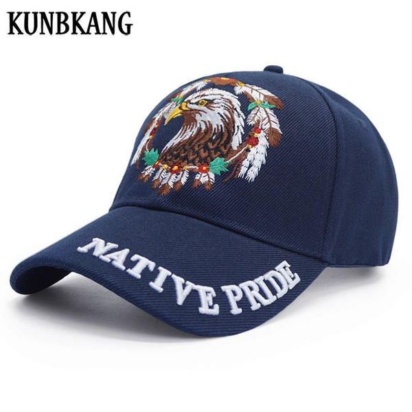 

kunbkang letter baseball cap men dad hat animal caps eagle outdoor sports hat embroidery solid color trucker cap for men bone hpqzn, Black;white