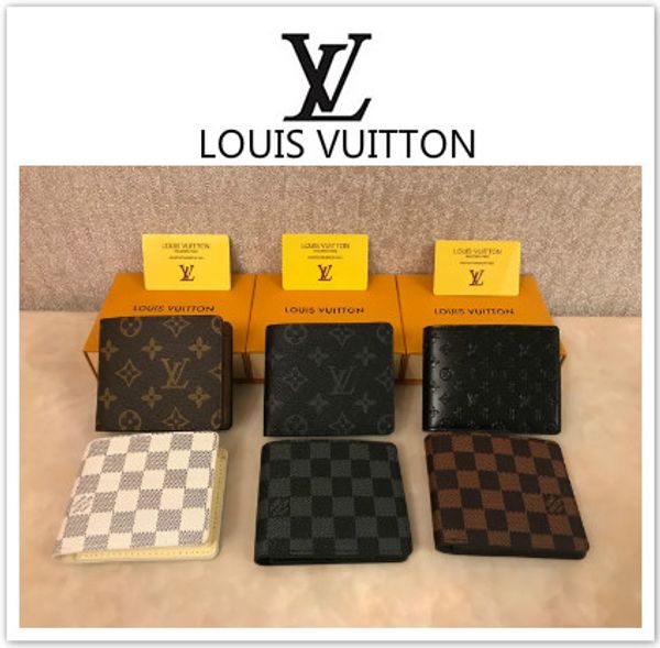 

Мужской кошелек бесплатная доставка мужские Louis Vuitton BagLeather кошельки для мужчин Кошелек кошелек мужчины кошелек с коробкой