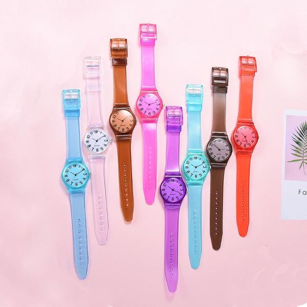 

fashion 2020 silicone watch women casual child ladies quartz clock bracelet dress wrist watch for gift, Slivery;brown
