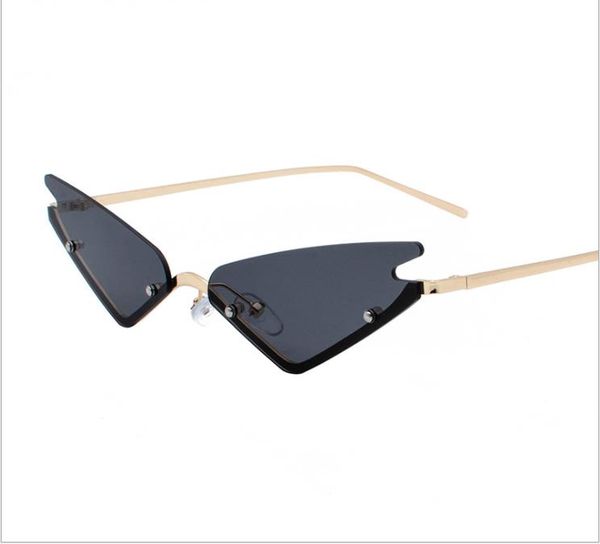 

personality frameless style sunglasses fashion trend decorative sunglasses, White;black