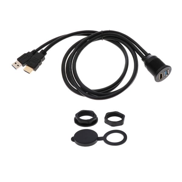 

usb3.0 hdmi aux extension car flush mount cable