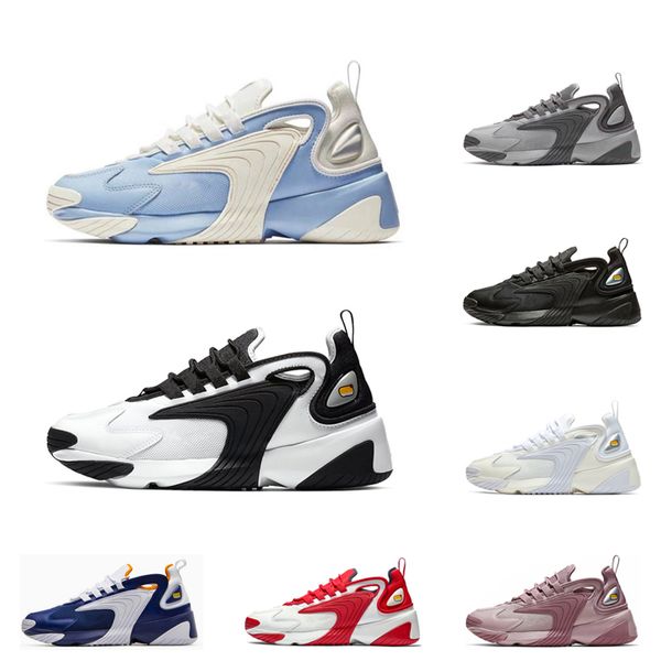 

2019 triple black zoom 2k men women running shoes creamy white race red royal blue designer sports ssneakers size 36-45