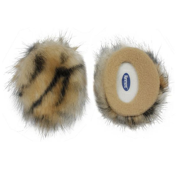 

new kenmont winter women faux fur earmuffs with fashion leopard earbags ear warmer for holiday gifts size s  3972, Blue;gray