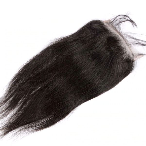 

человек 6x6 волос шнурка затворы верхнего качества индийский девственница волосы прямых pre щипкового шнурок лобных колпачки отбеленных узлы, Black