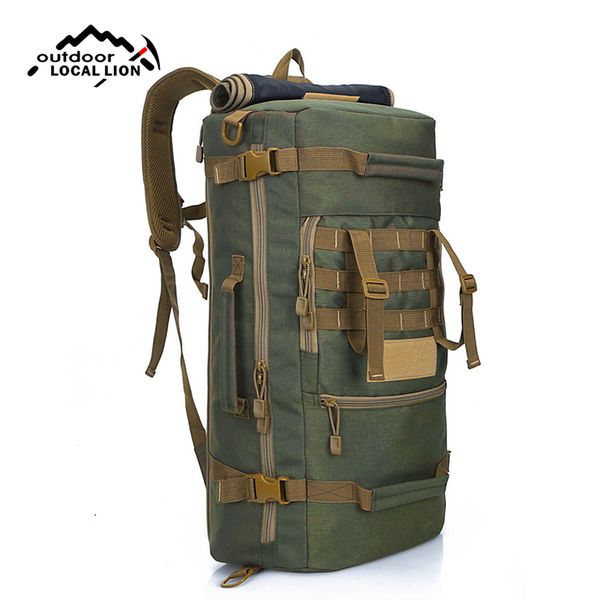 

50l tactical backpack male multifunctional nylon molle system climbing rucksack travel hiking hunting fishing bags xa802wd
