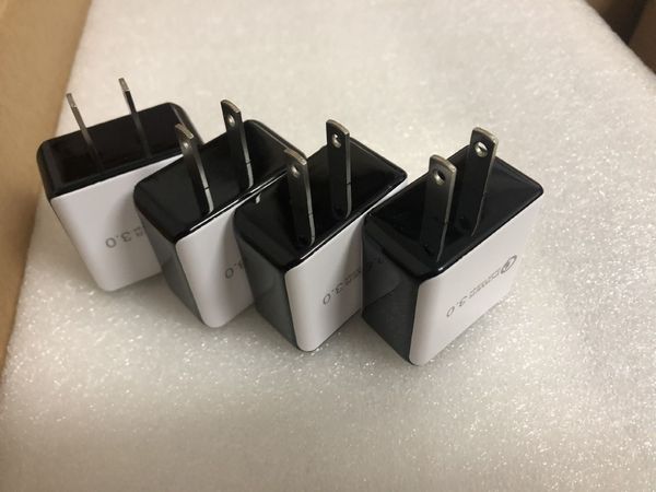 

us eu plug qc 3.0 fast charger travel adapter 18w 12v 1.5a 9v 1.8a power adapter wall charger fast charging dock for samsung