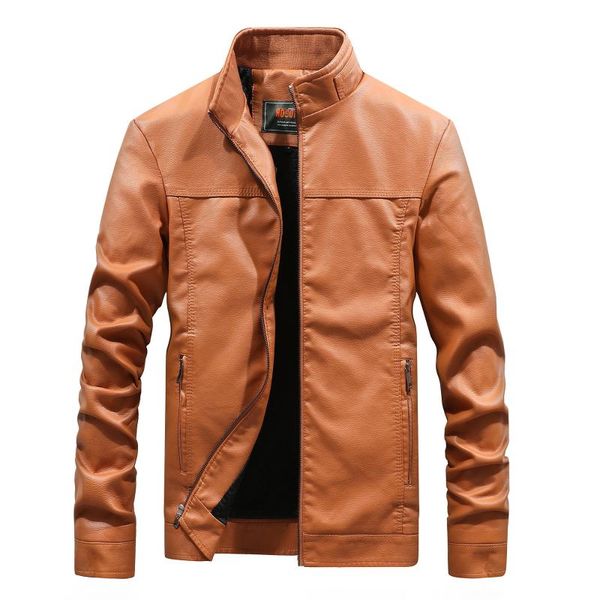 

2020, men's spring-autumn, faux leather coat, motorcycle biker jacket, chaqueta cuero hombre 7707, Black