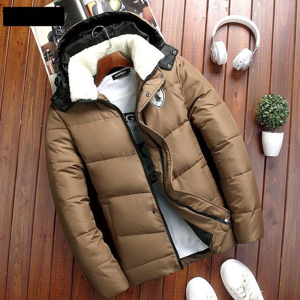 

mens designer thick jackets luxury solid color mens down coat fashion womens embroidery badge winter clothes 4 colors size m-3xl for couple, Black