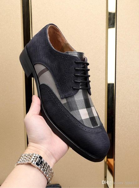 

20ss brands business formal men luxury dress shoes large size fashion men casual leather shoes italy bullock office loafers madaod, Black