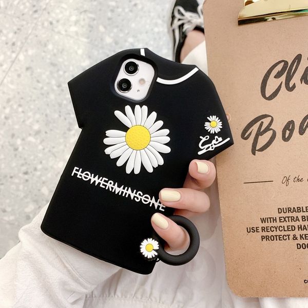 

cute 3d silicone phone case for iphone 11 pro max iphpne x xs max xr clothes flower pattem soft back cover iphone 6 7plus