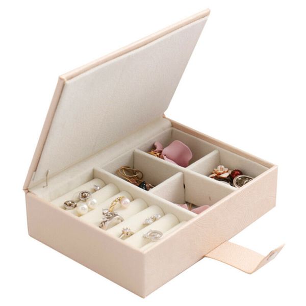 

travel earring ring jewelry display box porable cosmetic bags case organizer