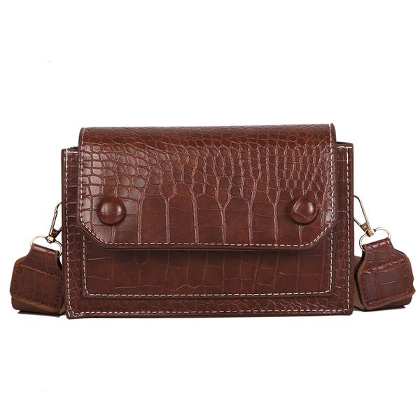 

vintage crocodile pattern сумка женский новая волна корейской версии wild одно плечо перекинул brown
