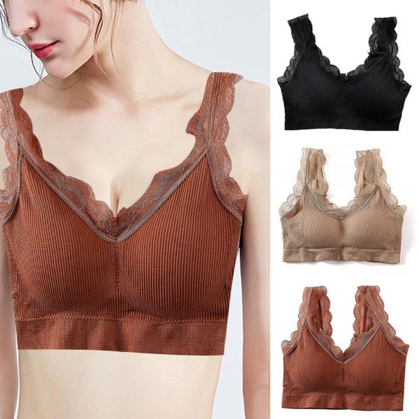 

bras thread women yoga women bras chest wrap sleep brassiere sleep lady summer seamless gym, White;black