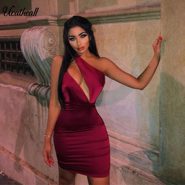 

women club dress ucatheall cut out open chest bodycon bandage dresses summer sleeveless hollow outparty mini dres, Black;pink