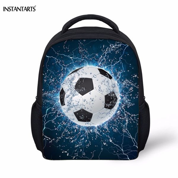 

instantarts cool 3d ice soccerly ball printing school bags for boys cute kindergarten kids mini backpacks children's school bag
