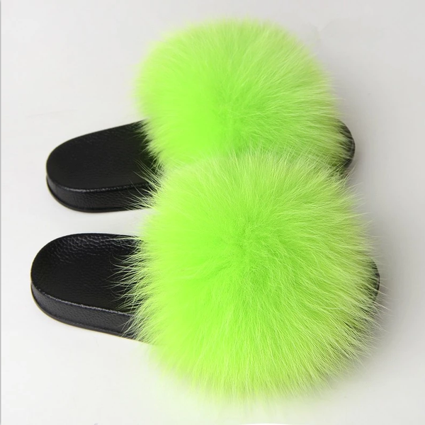 

fur slippers women fluffy sliders comfort with feathers furry summer flats sweet ladies shoes size 45 home shoes, Black