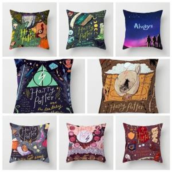 

harry potter pillow cover the goblet of fire hug pillowcase sofa office waist cushion covers home car pillow case 45*45cm 8styles gga1574