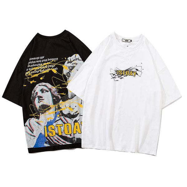 

2020 new mens womens designer boutique cotton t-shirt luxury printed round neck t-shirt hip-hop fashion summer promotional price, White;black