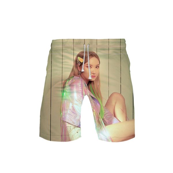 

ar women's 3d exid templar 3dboard shorts trunks 2019 summer new quick dry beach shorts exid hip hop short pants beach wear, White;black