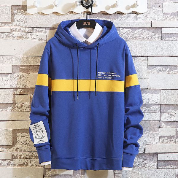 

self built station men's hoodie loose-fit 2020 new style long-sleeved pullover hooded spring knitted sports, Black