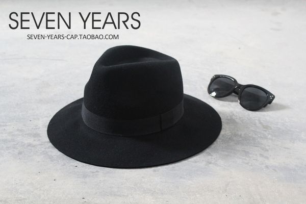 

classic female woolen cornice felt cap cornice cap street shooting vc all-match big eaves hat woolen felt hat, Blue;gray
