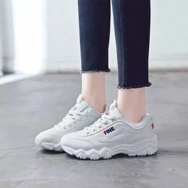 

new ins sports women's shoes female korean version of harajuku style walking shoes casual wild white
