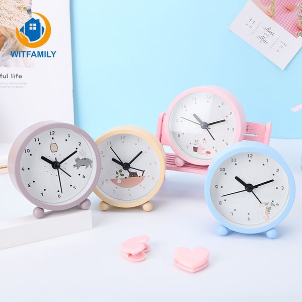 

mechanical english round alarm clock 3 inch metal living room decoration table clock bedroom dormitory student small alarm
