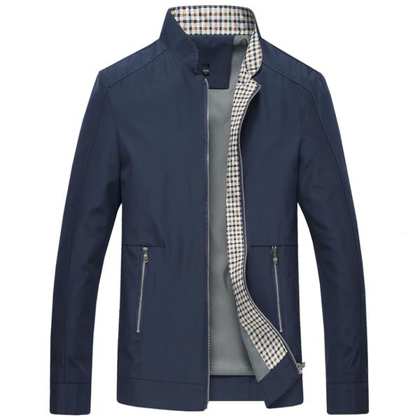 

men's jackets namtheun spring autumn men casual cotton coats solid color male clothing stand collar plus size m-6xl, Black;brown