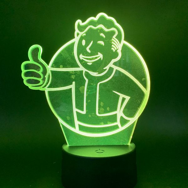 

game fallout shelter 3d led night light touch sensor color changing nightlight gift for kids child bedroom decorative lamp 3d