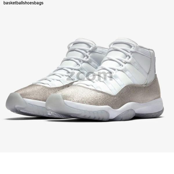 

silver prm 11 2020 bred wmns metallic heiress gym red chicago midnight navy 11s space jam basketball shoes mens sports athletics with box