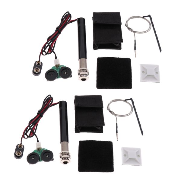 

2 kit eq active endpin jack preamp piezo pickup for acoustic guitars ukulele