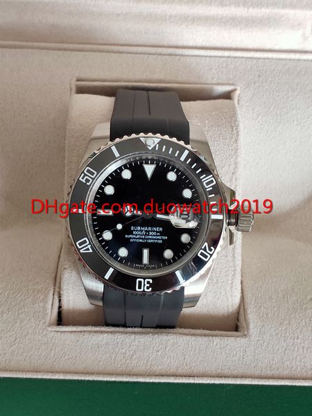

luxury sport style gmt ii 116710 mens watches mechanical automatic rubber belt black dial stainless steel ceramic bezel 40mm christmas, Slivery;brown