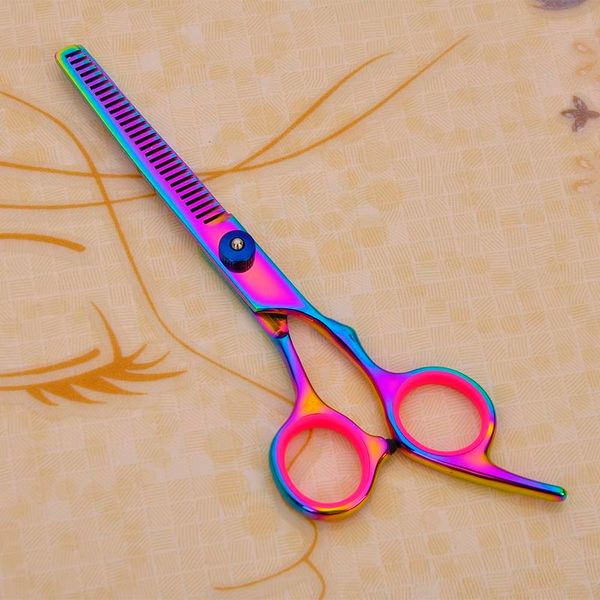

6 inch stainless steel cutting thinning styling tool hair scissors salon hairdressing shears regular flat teeth blades