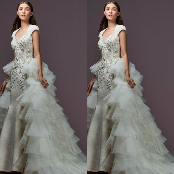 

2019 alissenuera последние свадебные платья кружева аппликации линия свадебные платья старинные съемный поезд плюс размер свадебное платье х, White